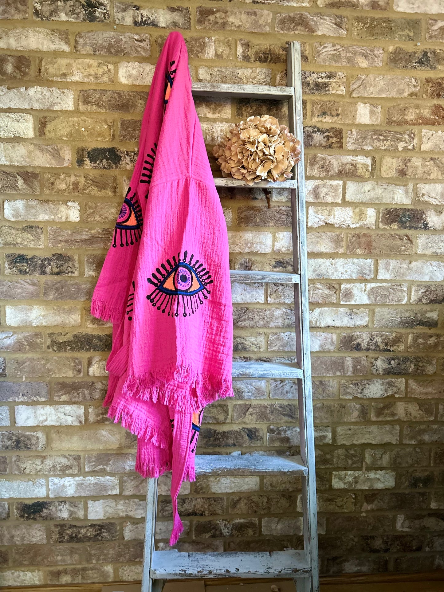 Organic Kimono in Pink: Short with Long Sleeve