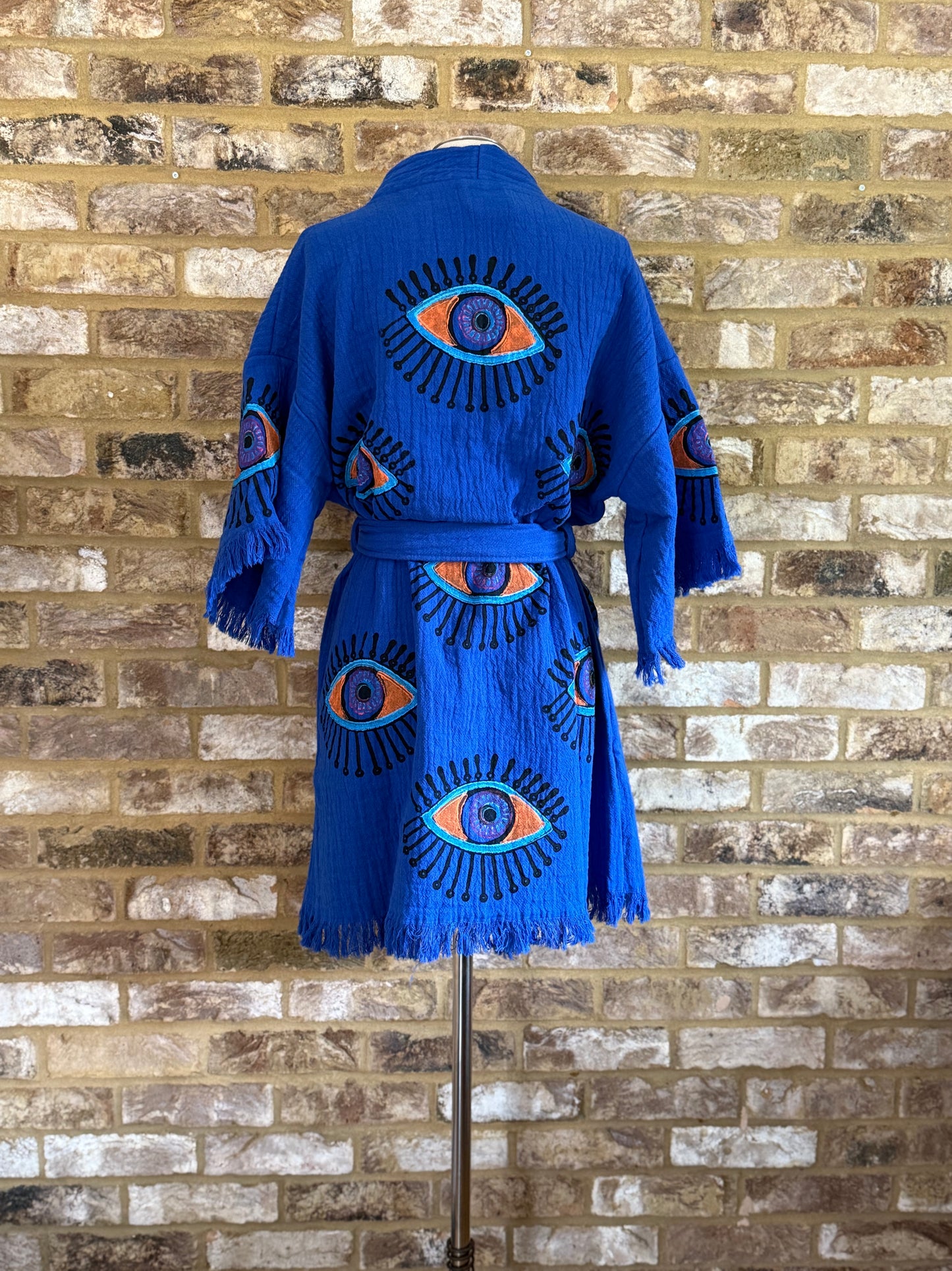 Organic Kimono in Blue: Short