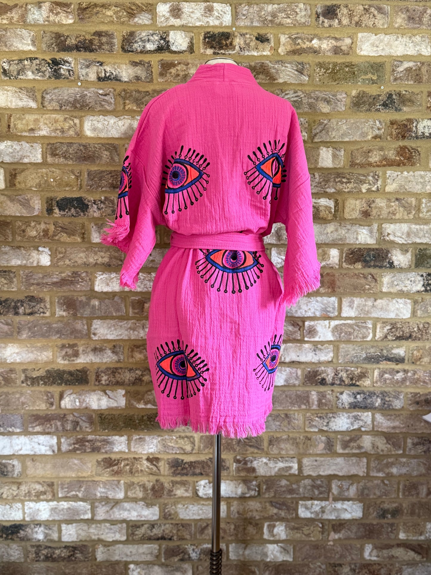Organic Kimono in Pink: Short