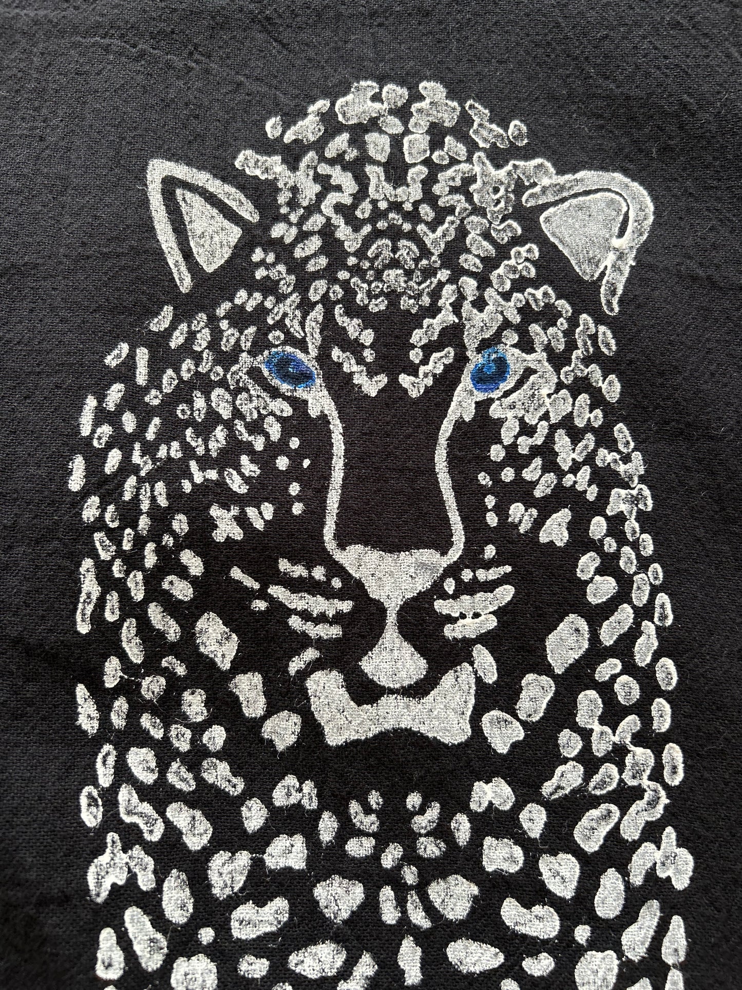 Black with Cheetah Kimono Robe: Full Length