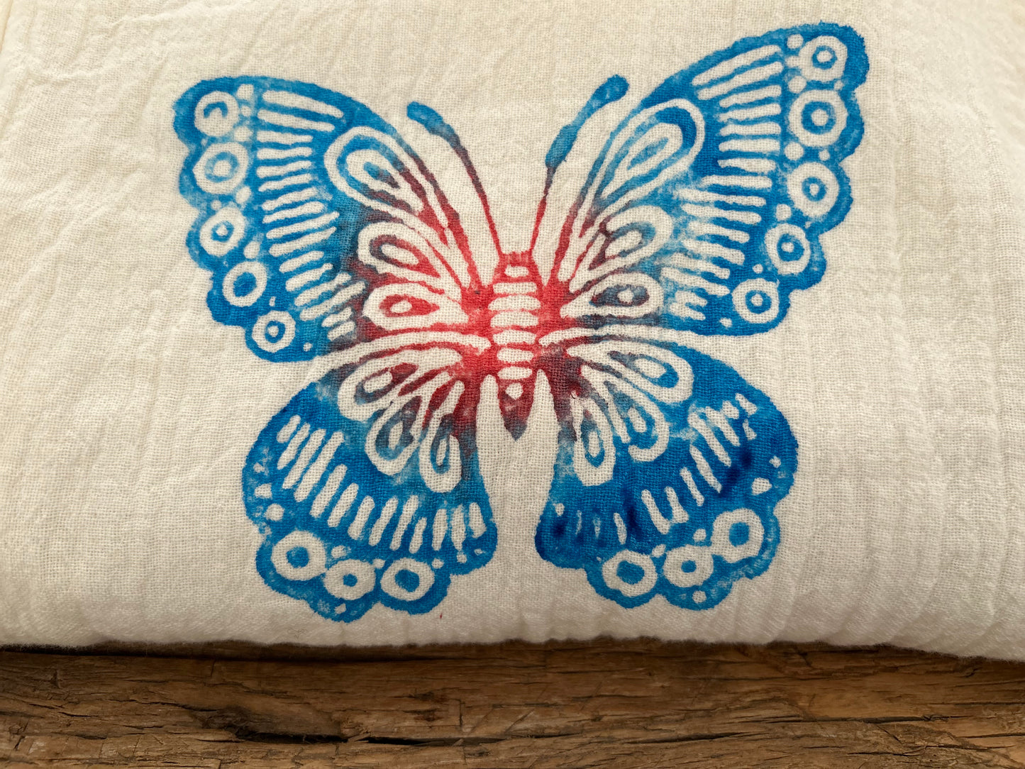 White with Butterfly Kimono Robe: Full Length